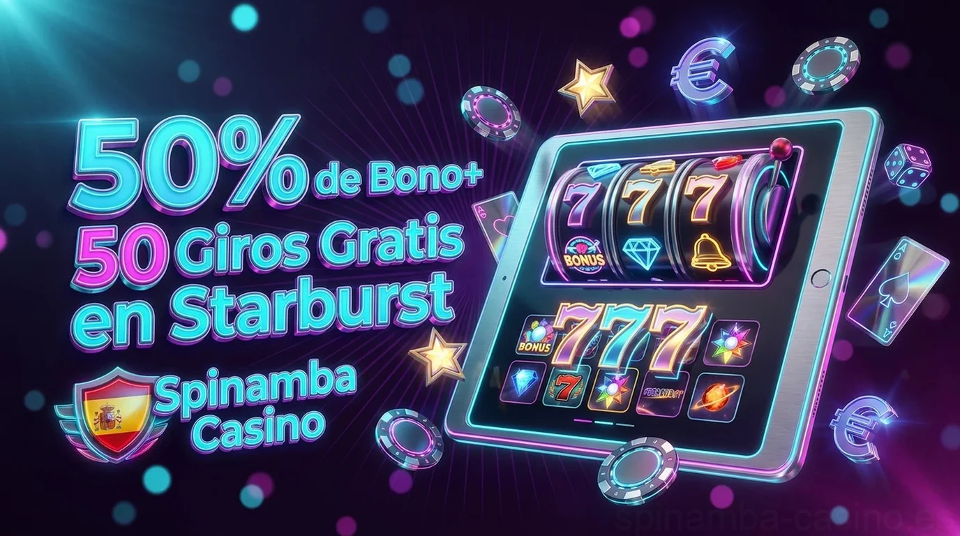 50% de Bono+ 50 Giros Gratis en Starburst